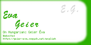 eva geier business card
