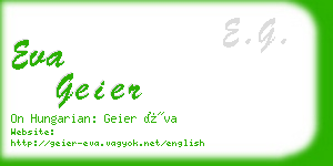 eva geier business card